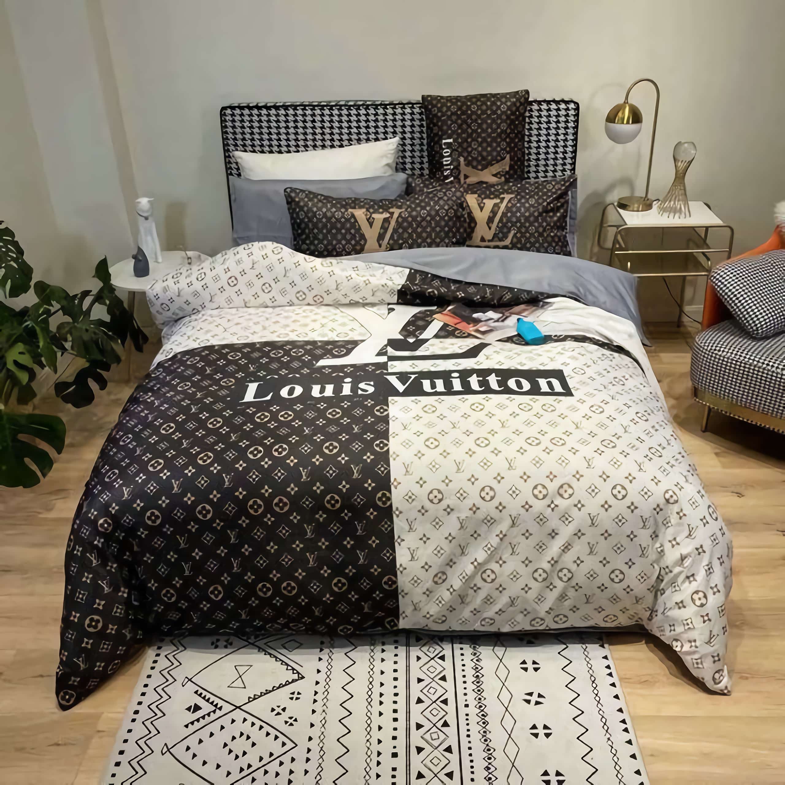 luxury king size comforter set louis vuitton