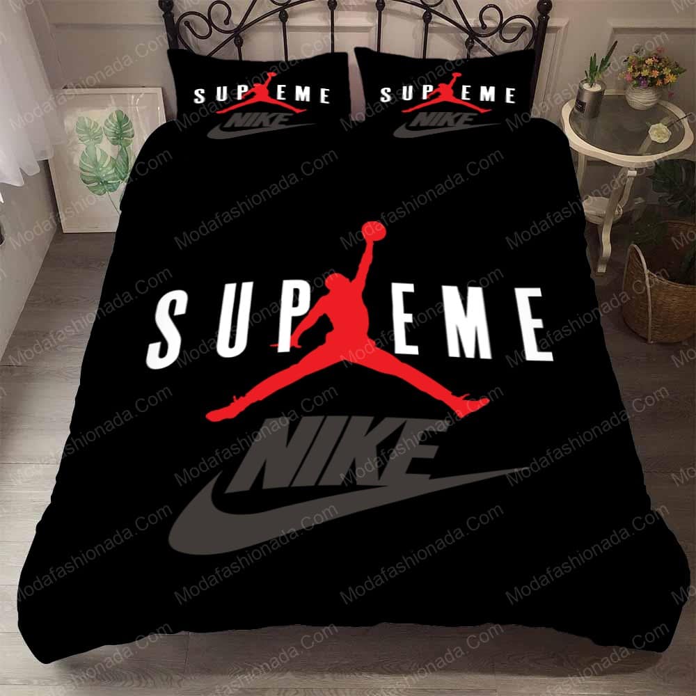 Nike Air Jordan Supreme Brands 2 Bedding Set – Duvet Cover – 3D New Luxury – Twin Full Queen King Size Comforter Cover
