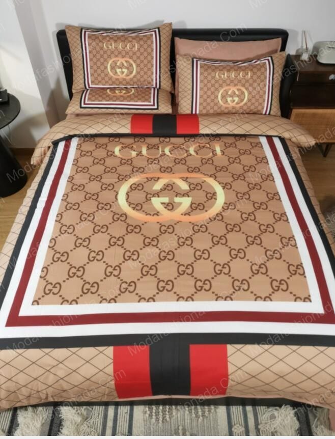 Luxury Gucci Logo Fashion Brands 26 Bedding Set – Duvet Cover – 3D New Luxury – Twin Full Queen King Size Comforter Cover